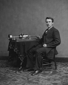 Thomas Edison and his phonograph