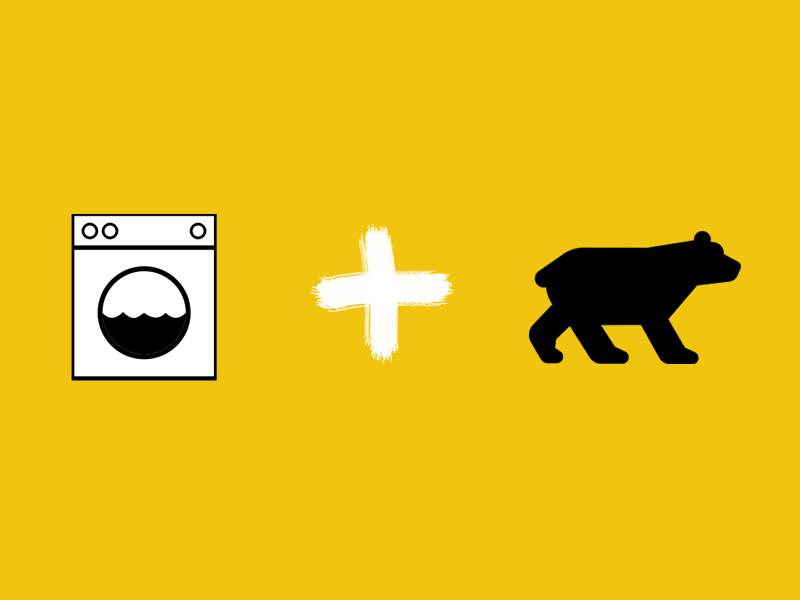 funny german animal "washing bear"
