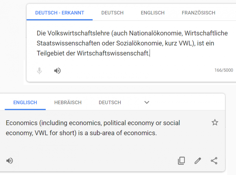 essay in german google translate