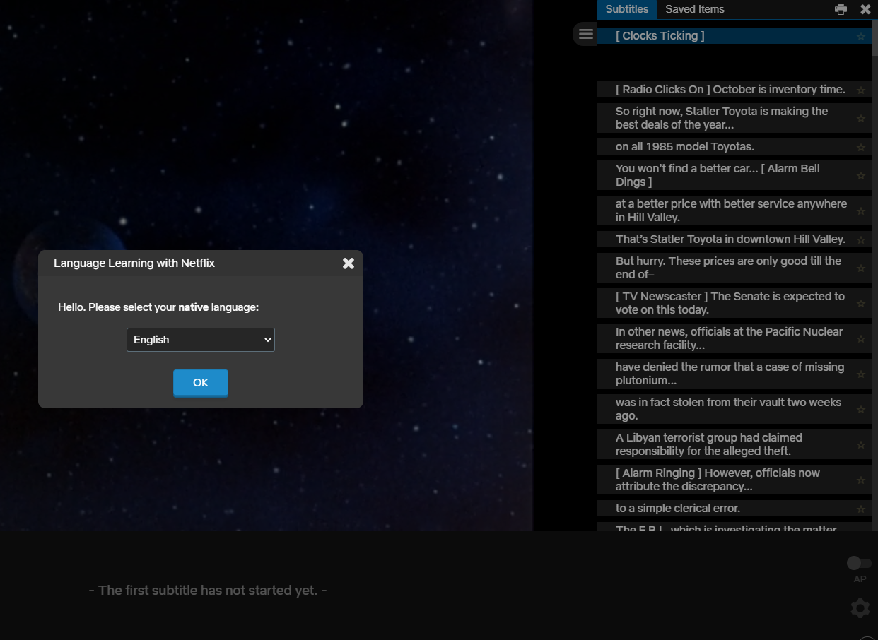 safari extension netflix language learning