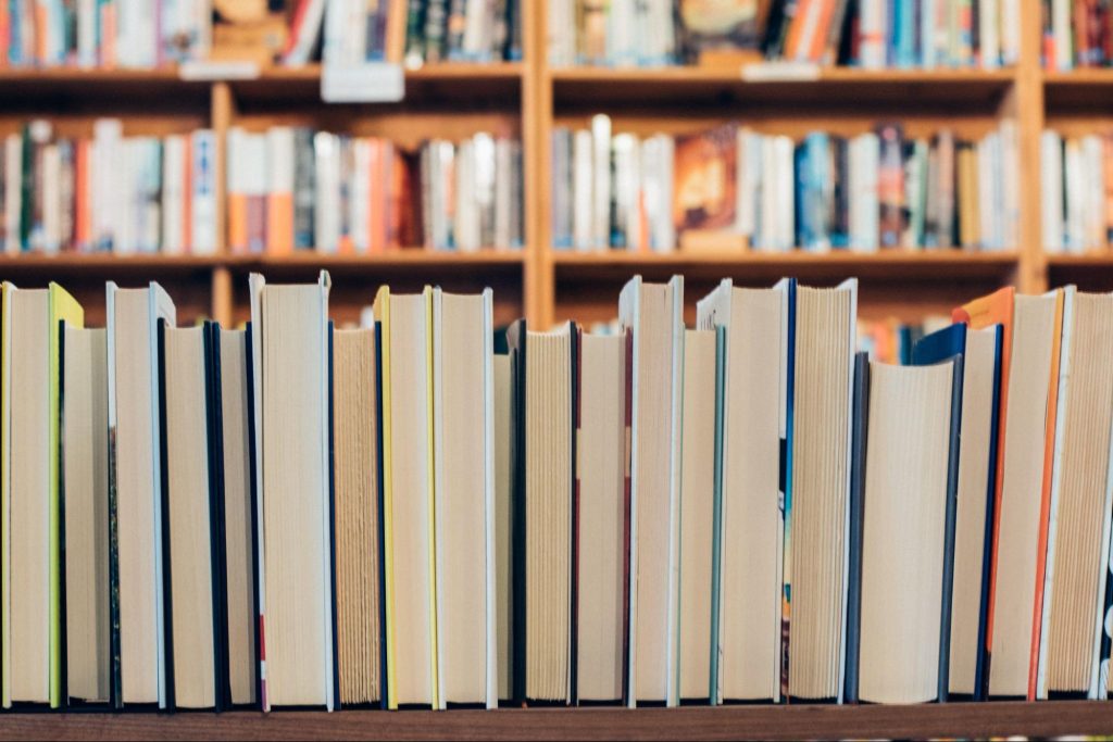 bookshelf in library