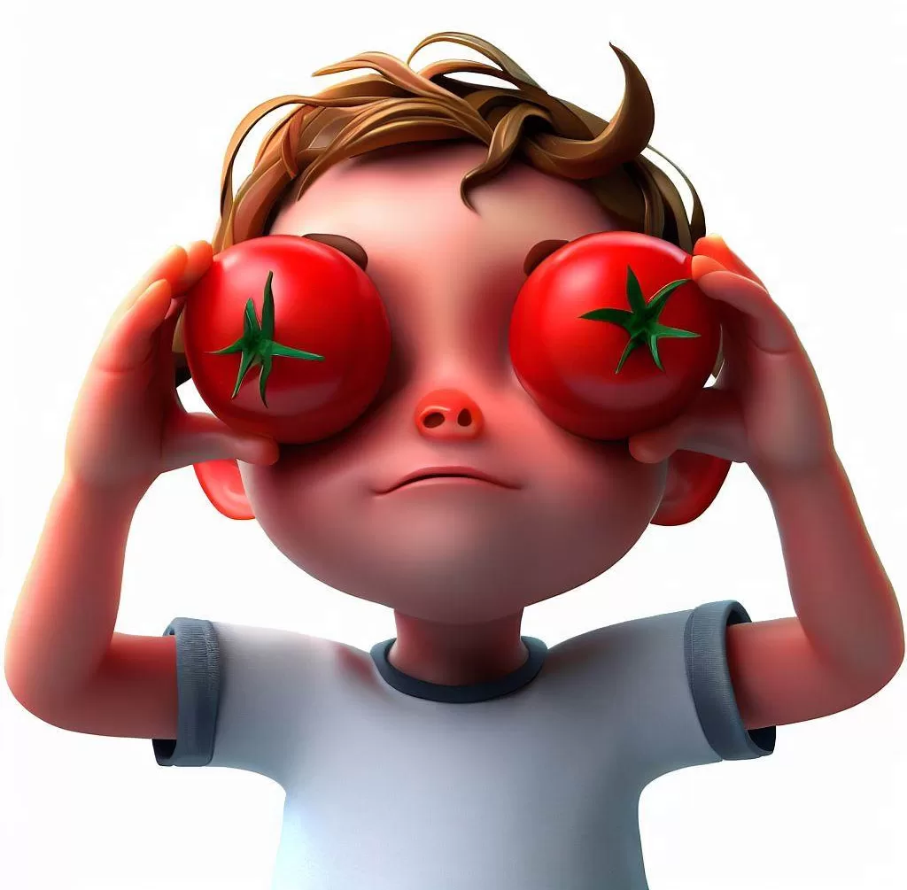 German idiom: "Tomaten auf den Augen haben"